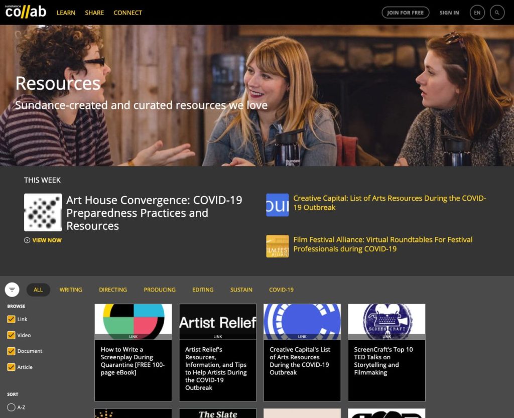 Sundance Brings Free Filmmaking Resources To The Public - Indie Shorts Mag