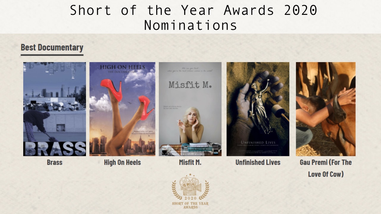 Nominee Announcement - Music - Short of the Year Awards 2020